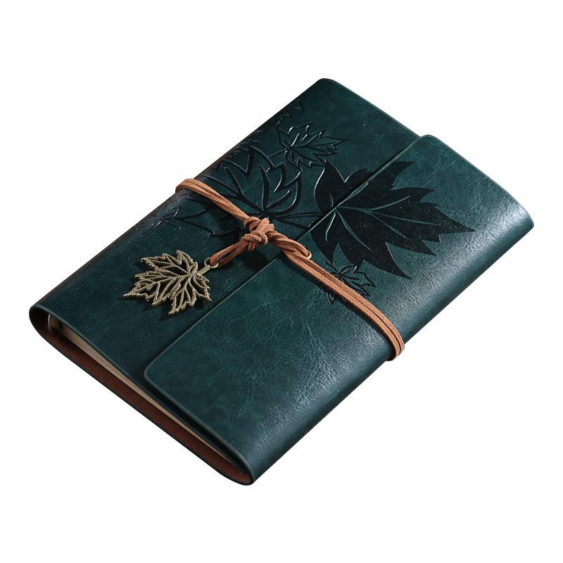 Maple Leaf Retro Kraft Paper Notebook: Simplistic Student Planner & Travel Diary