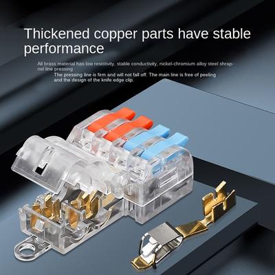 Mini Quick Terminal Block T Type Universal Compact Fast Connector Push-in Terminal Blocks Electrical