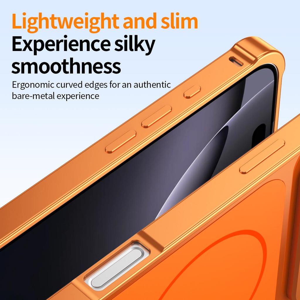 iPhone 16 Pro Max Metal Frame with Magnetic Adsorption & Lens Protection for iPhone 17