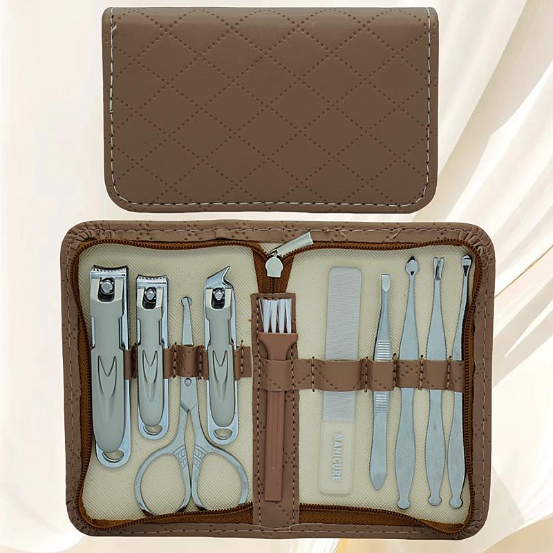 Portable 10-Piece Manicure & Pedicure Nail Clipper Set - Ideal for Home Use, Beauty Care & Gifts