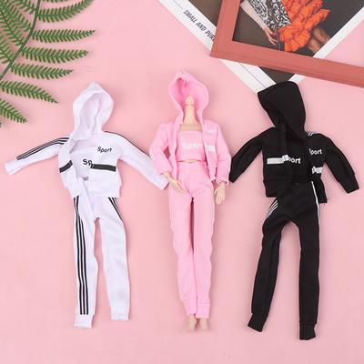 3 Pcs/Set Fashion Sportswear For 1/6 30Cm Dolls Outfit Accessories Dollhouse Toys
