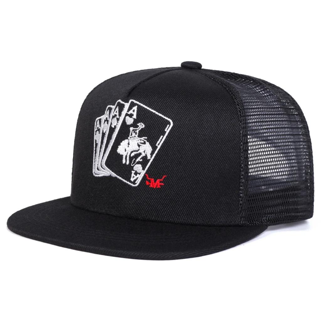 Unisex Poker A Embroidery Hip-hop Hats Spring Autumn Outdoor Adjustable Casual Baseball Caps Sunscreen Hat Cap