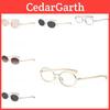 Retro Metal Elliptical Sunglasses With Uv400 For Casual Wear And Travel