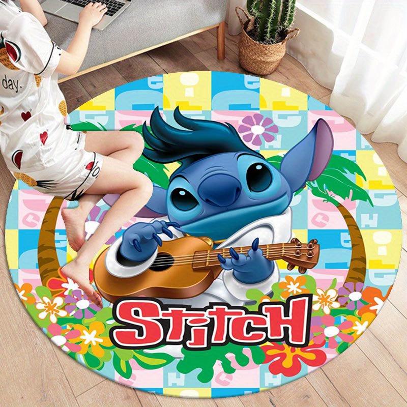 1 szt. Okrągły dywanik podłogowy ze wzorem Lilo i Stitch, Mata podłogowa do sypialni i salonu, Dywanik dekoracyjny do pokoju zabaw, sypialni, salonu, Estetyczny pokój