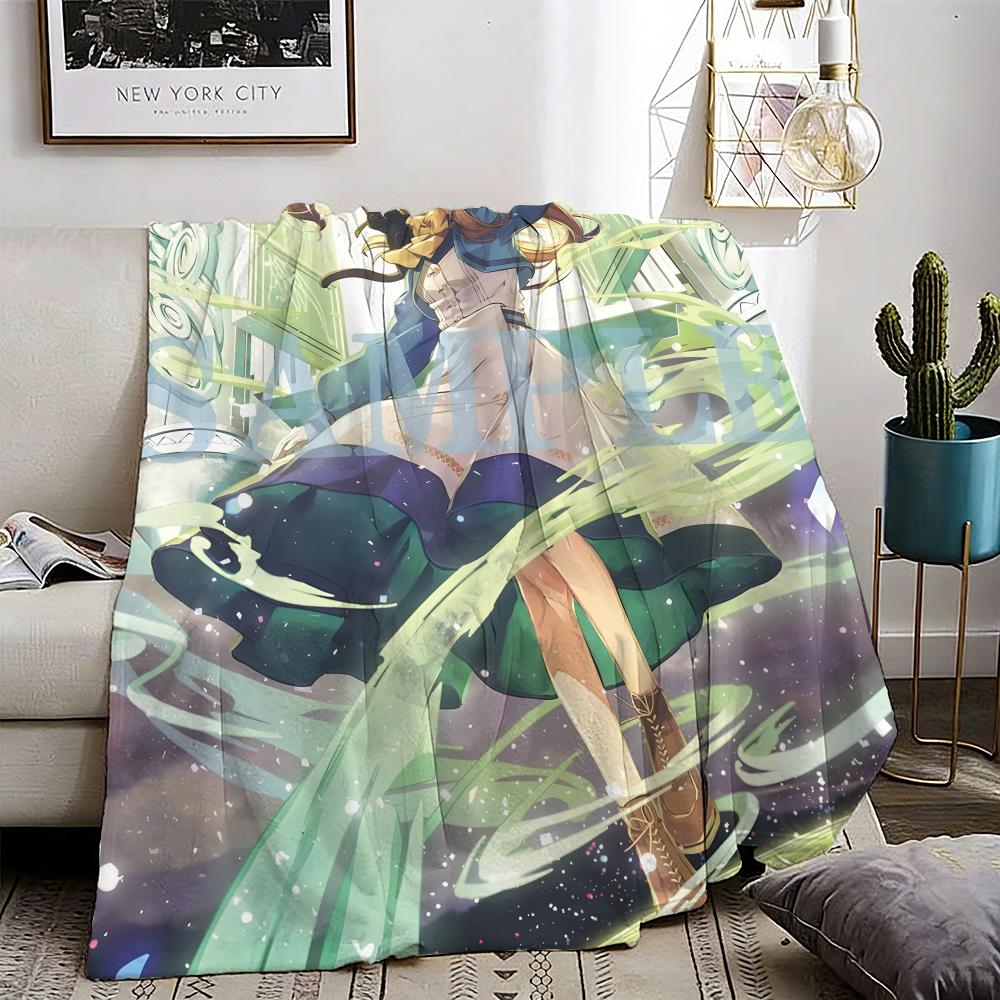 Silent Witch Throw Lightweight 240g Flannel Blanket Soft Skin-friendly for Summer Cooling 75X95CM