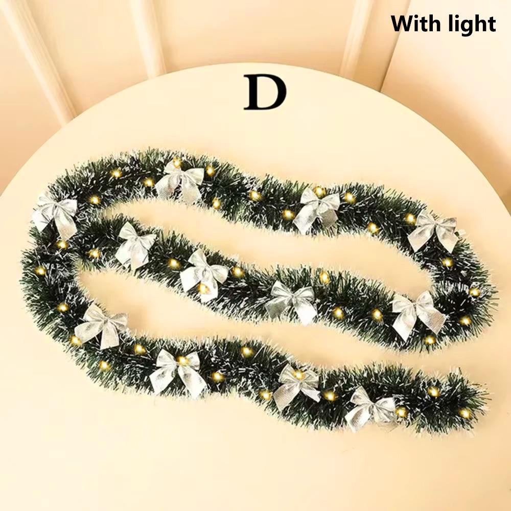 

Рождественская светодиодная гирлянда из ротанга, украшение для лестницы, каминной двери, подвесные рождественские украшения, рождественская елка, баннер из ротанга, лоза