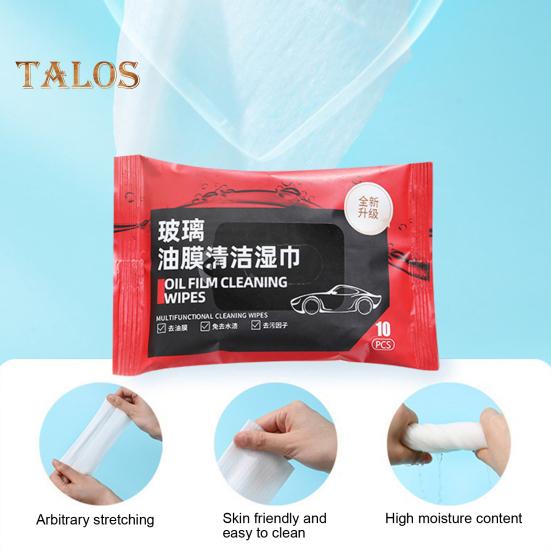 5 Pcs Car Glass Cleaning Wipes Portable Windshield Cleaner Wipes Multipurpose Oil Film Cleaning Wipes for Automotive Glass Home Windows Mirrors