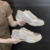 2025 Autumn New Silver Leather Versatile German Training Shoes Women's Casual Forrest Gump Shoes Trend Shoes