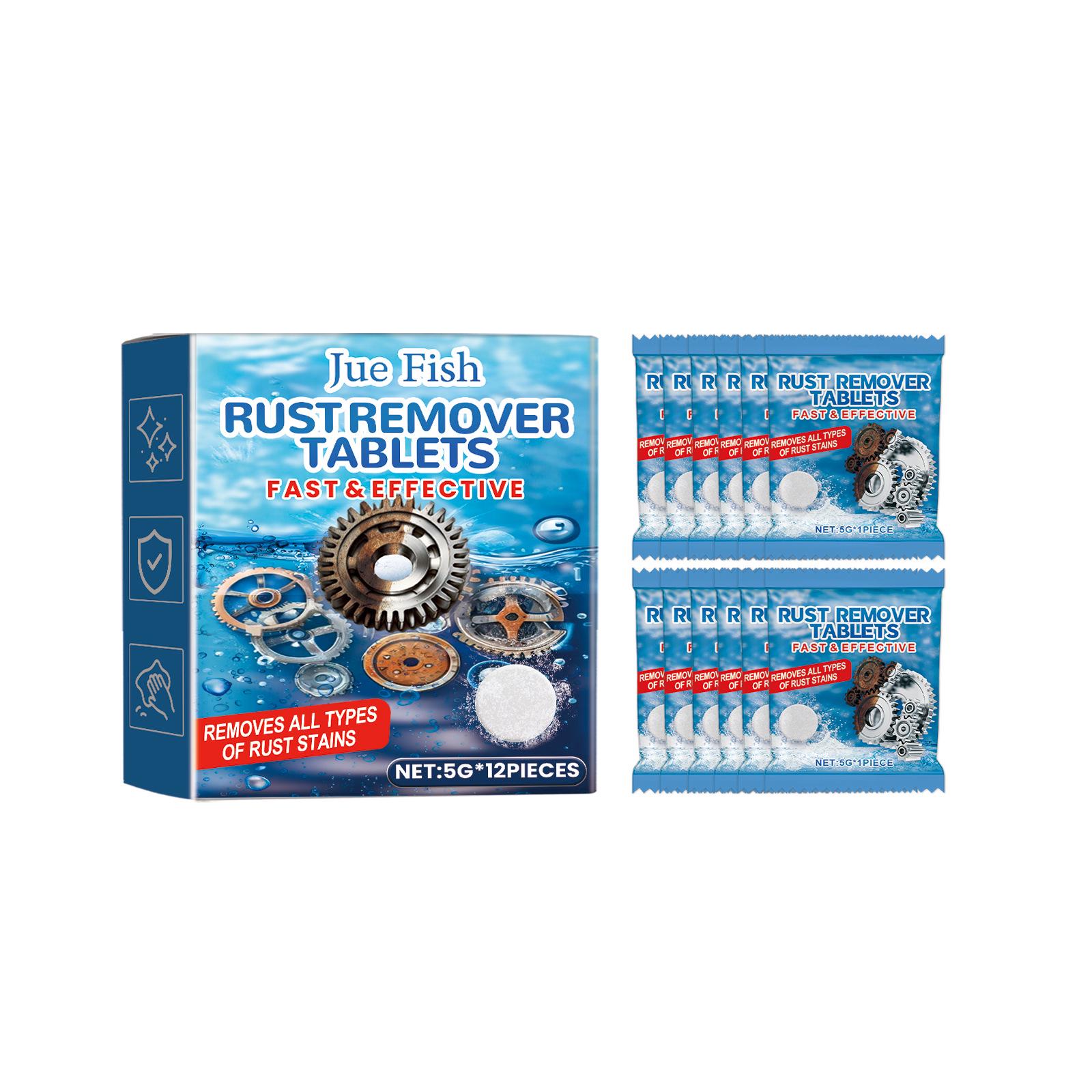 Jue-Fish Multi-functional Rust Removal Tablets for Metal, Car Wheel Hubs & Screws Cleaning.