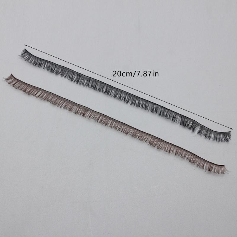 5PCS Craft Doll Accessory Eyelashes Set Customizable Length Realistic Curved Design Doll Eyelash Crafting Essential