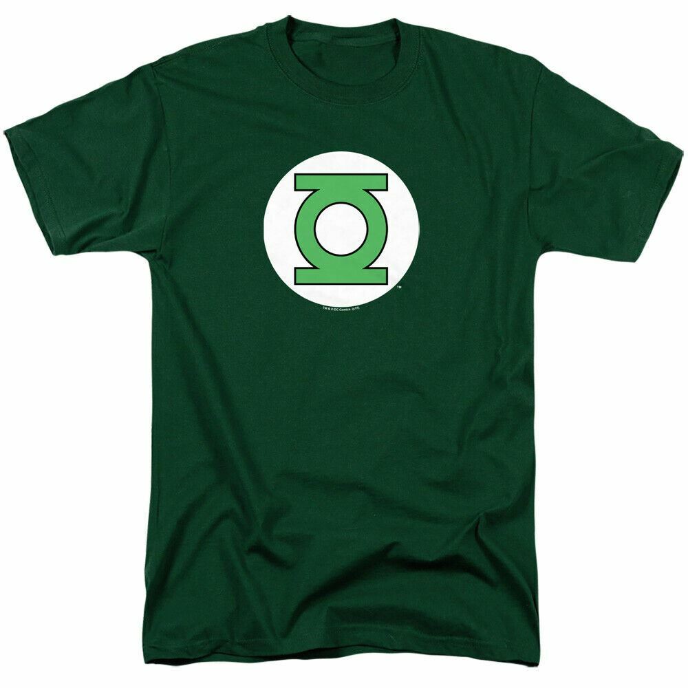 Green Lantern Green Lantern Logo T-shirt Mens Licensed DC Comic Tee Hunter Green XL