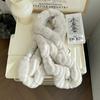 Sciarpa in Pelliccia di Coniglio Rex di Alta Qualità Invernale Scaldamani e Sciarpa Combinati per Donna Calda Traspirante Moda Prodotto di Fascia Alta