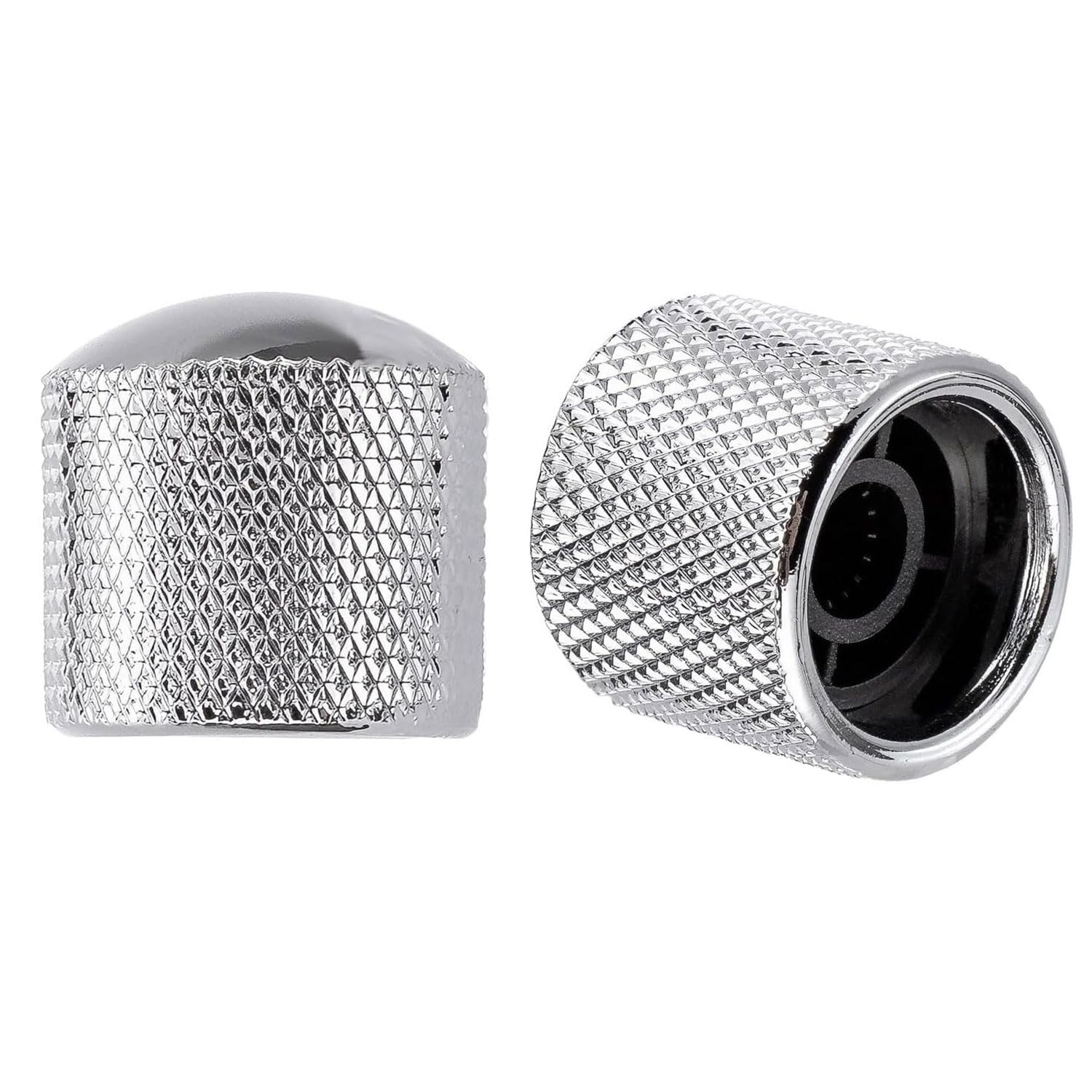 LvYiLinggg Guitar Volume Set of Chrome Silver Control Tone for Electric Guitars and Basses Knobs, 2, Metal, Knobs, & Volume,
