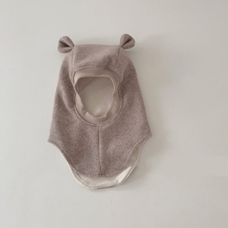 Autumn Winter Baby Hooded Hat Girls Boys Head Protections Beanies Cap Integrated Ear Protections Hat Warm Bonnet Cap