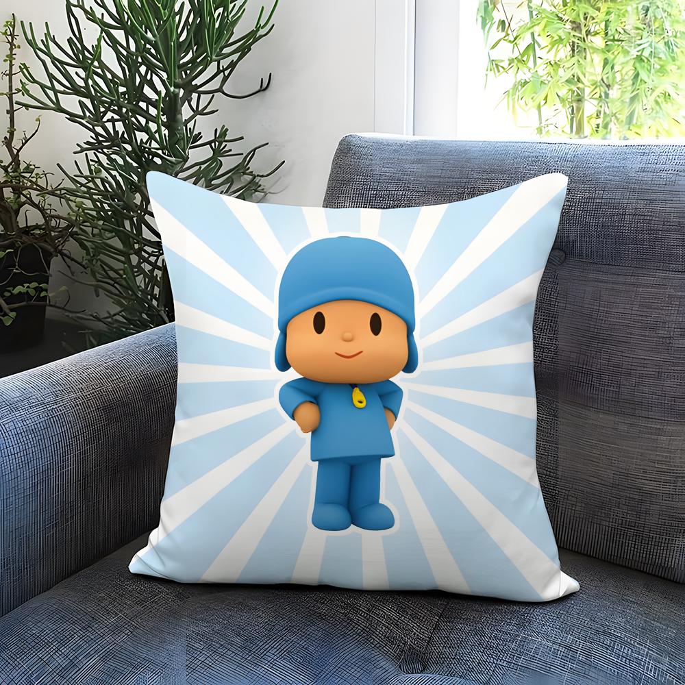 Hot P-PPocoyo Cushion Cover Comfortable Reversible Pillow Cover Ideal for Car Sofa Bedroom & Beyond