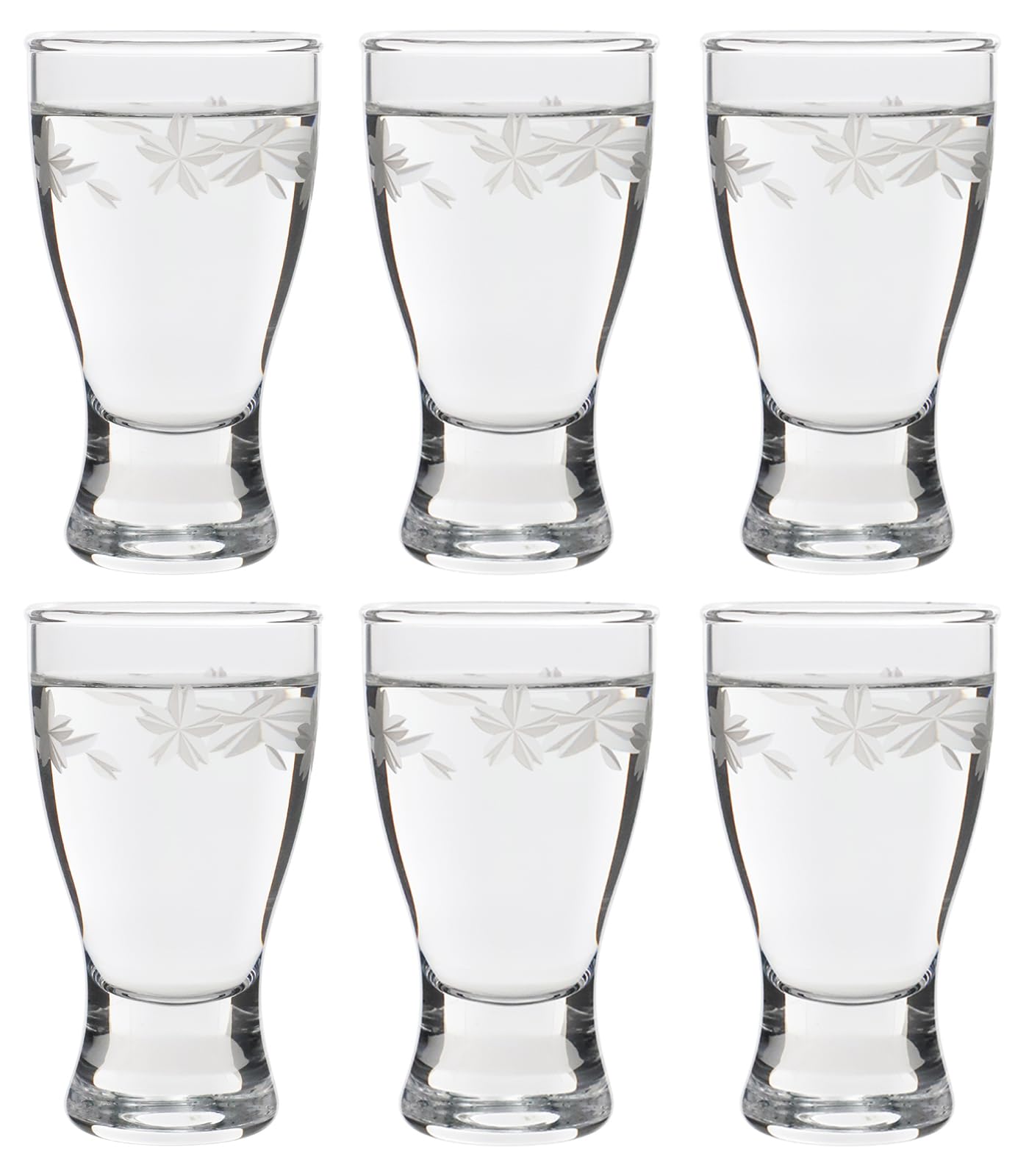 

Стаканы для саке Toyo Sasaki Glass, узор Сакура , объем 75 мл, набор из 6 штук, сделано в Японии, можно мыть в посудомоечной машине, 09453-J444