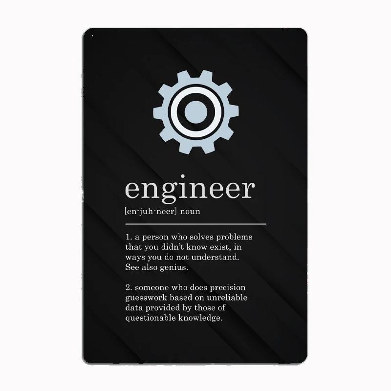 Lustige Ingenieur Definition Metallschild Poster Club Party Wanddeko Garage Club Dekoration Blechschild Poster