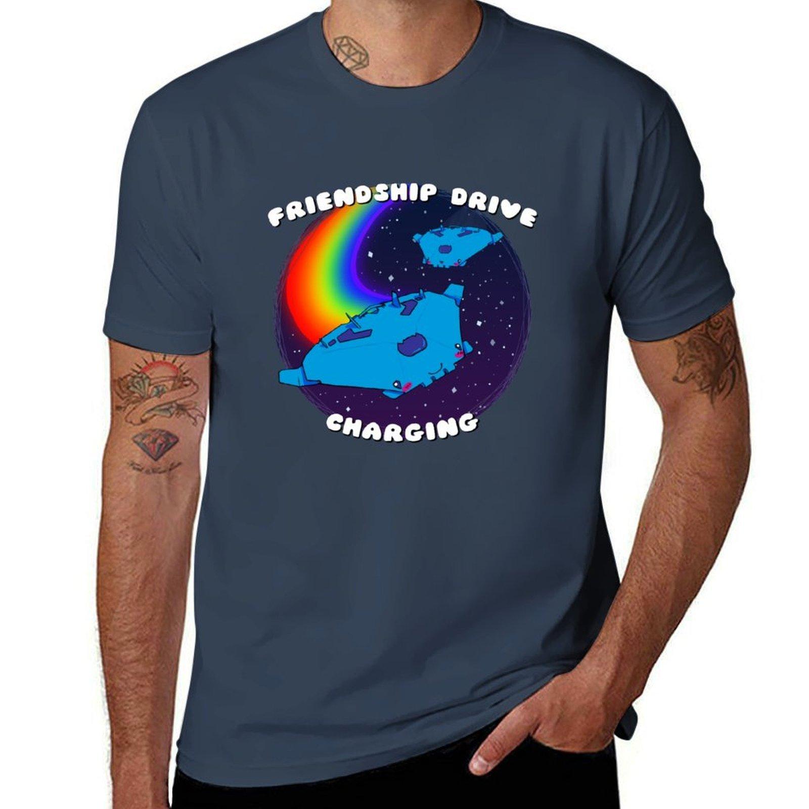 Friendship Drive Charging TShirt anime tshirt t shirts for man slim fit TShirt S