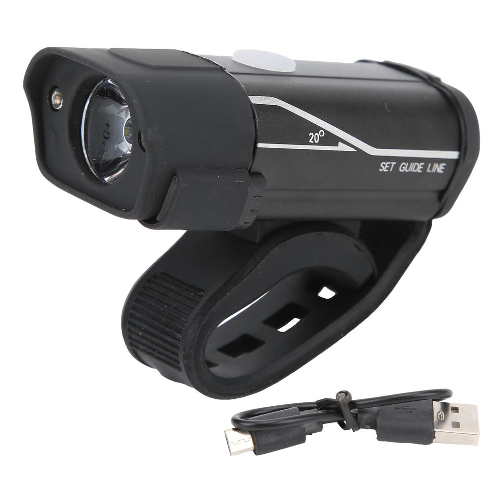 Bike Headlight USB Rechargeable Portable Long Battery Life Warning Light for Night Riding