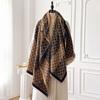 New Women's Letter Print Warm Shawl Simple Thick Imitation Cashmere Scarf with Jacquard Ideal for Autumn and Winter