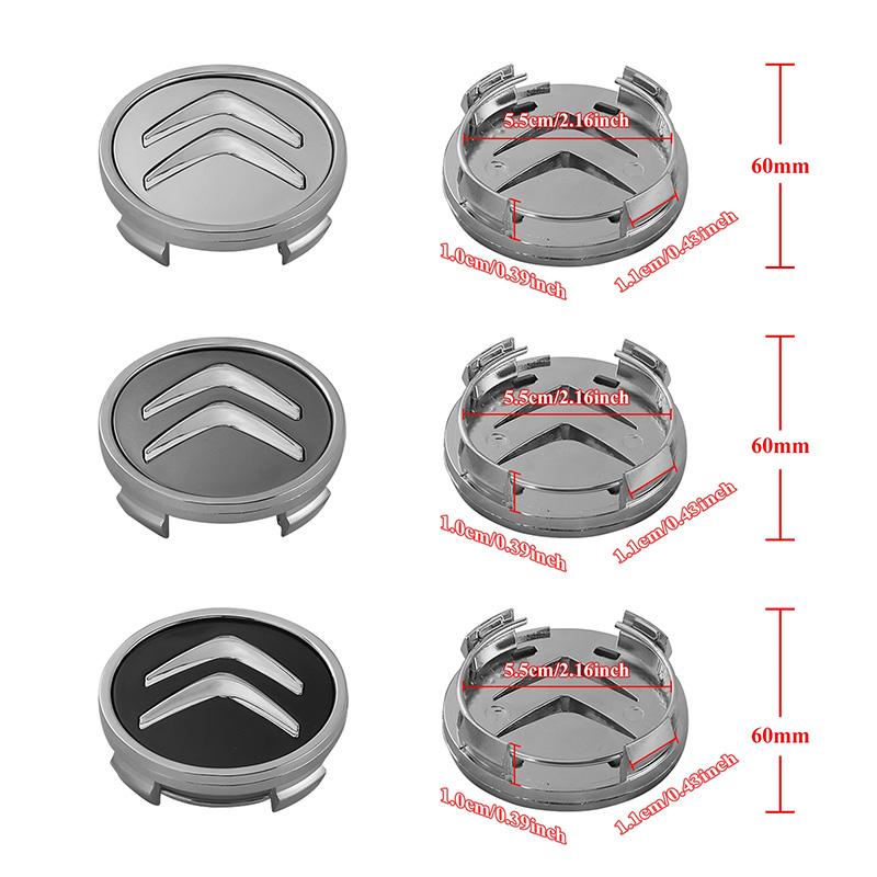 4pcs Auto Car Wheel Center Hub Caps Rim Caps Covers emblem For Citroen C5 X AIRCROSS C3 C4 C2 Berlingo Jumper Dispatch ami C4L