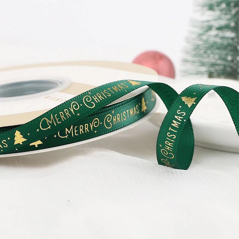 5M Christmas Decoration Christmas Ribbon Xmas Tree Ornament for Home Decor New Year Handmade DIY Gift Packing Box Accessories