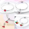 Strawberry Cherry Apple Avocado Fruit Charms Pendants Bead Fit Diybracelet Originalcopper Birthday Jewelry Fine Gift