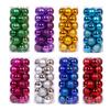 Cross-border Christmas Ornaments 24PCS3/4/5/6/7/8cm Drum Christmas Ball Set Christmas Pendant Wholesale Gold 3cm 24 pieces