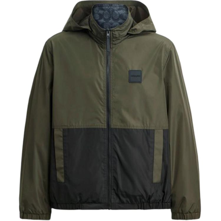 

Coach FW25 Reversible Zipper Long Sleeve Hooded Loose Jacket Men Jacket CBN39-TQE S