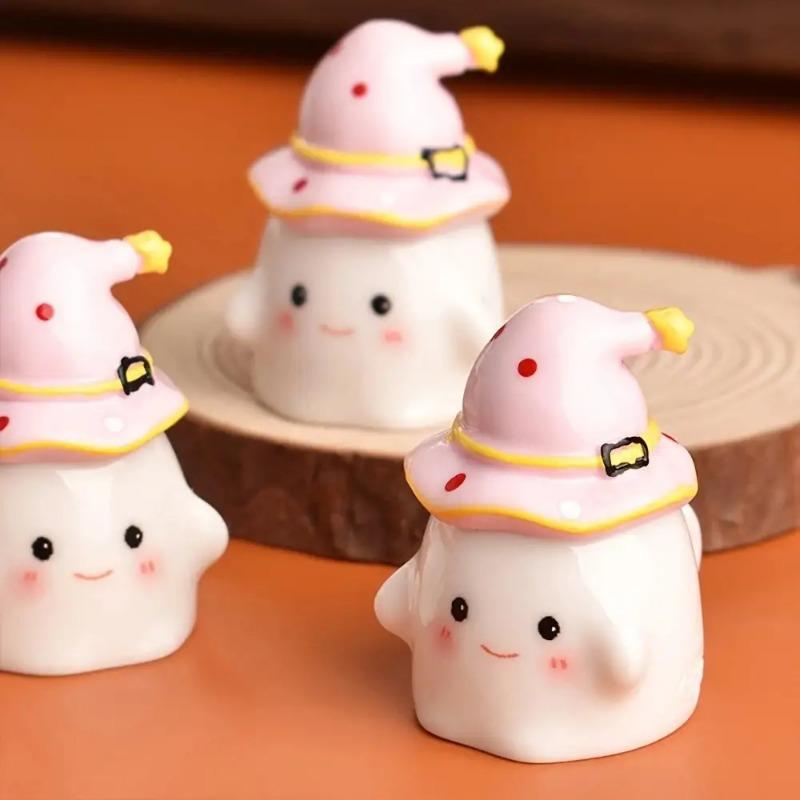 Cartoon Ghost Doll Tea Cup Resin DIY Refrigerator Sticker Accessories Miniature Food and Play Desktop Ornament