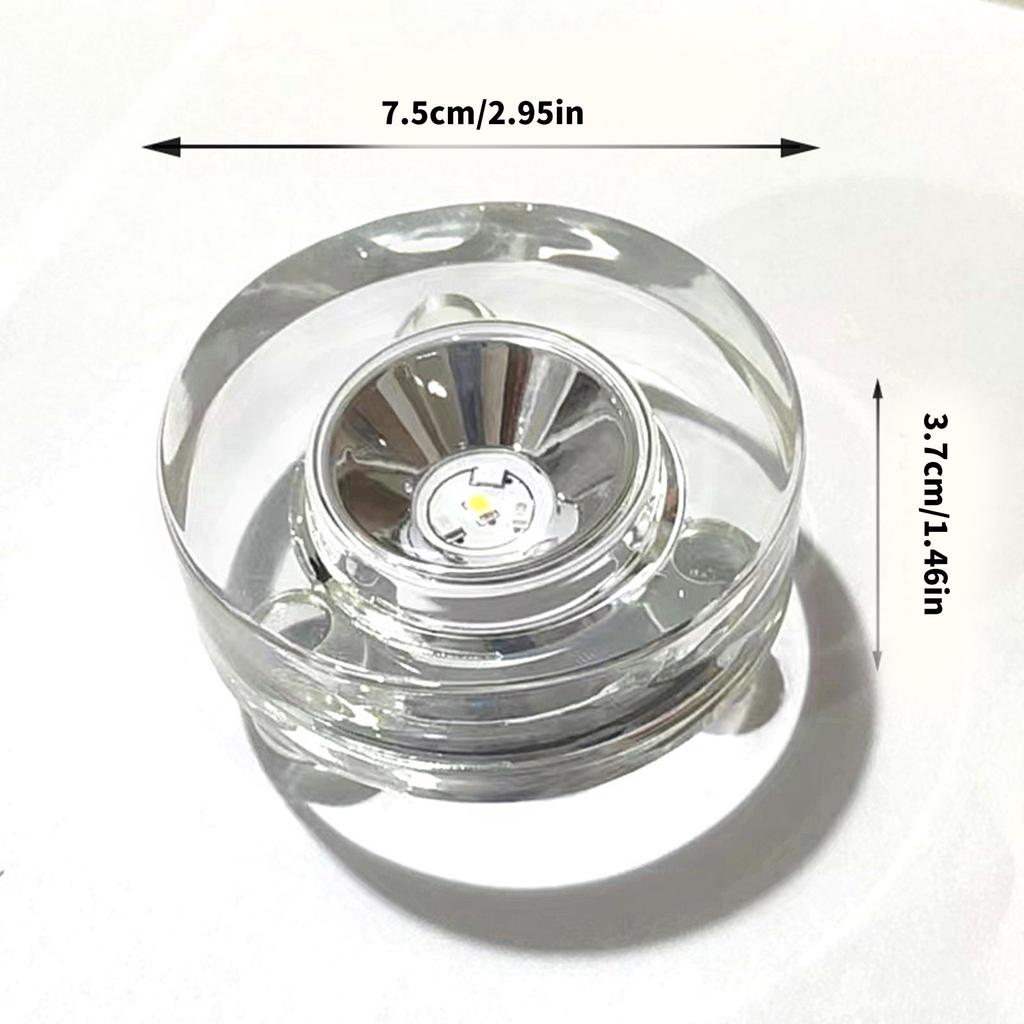 Multicolor LED Illuminated Base With USB Power for Crystals Display and Artwork Showcase Sturdy Plastic Designs
