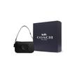 Coach Nolita 19 Signature Logo Reißverschluss Glattes Leder Schulter-Tragetasche Kleine Damen-Handtaschen Schwarz CR364-SVBK