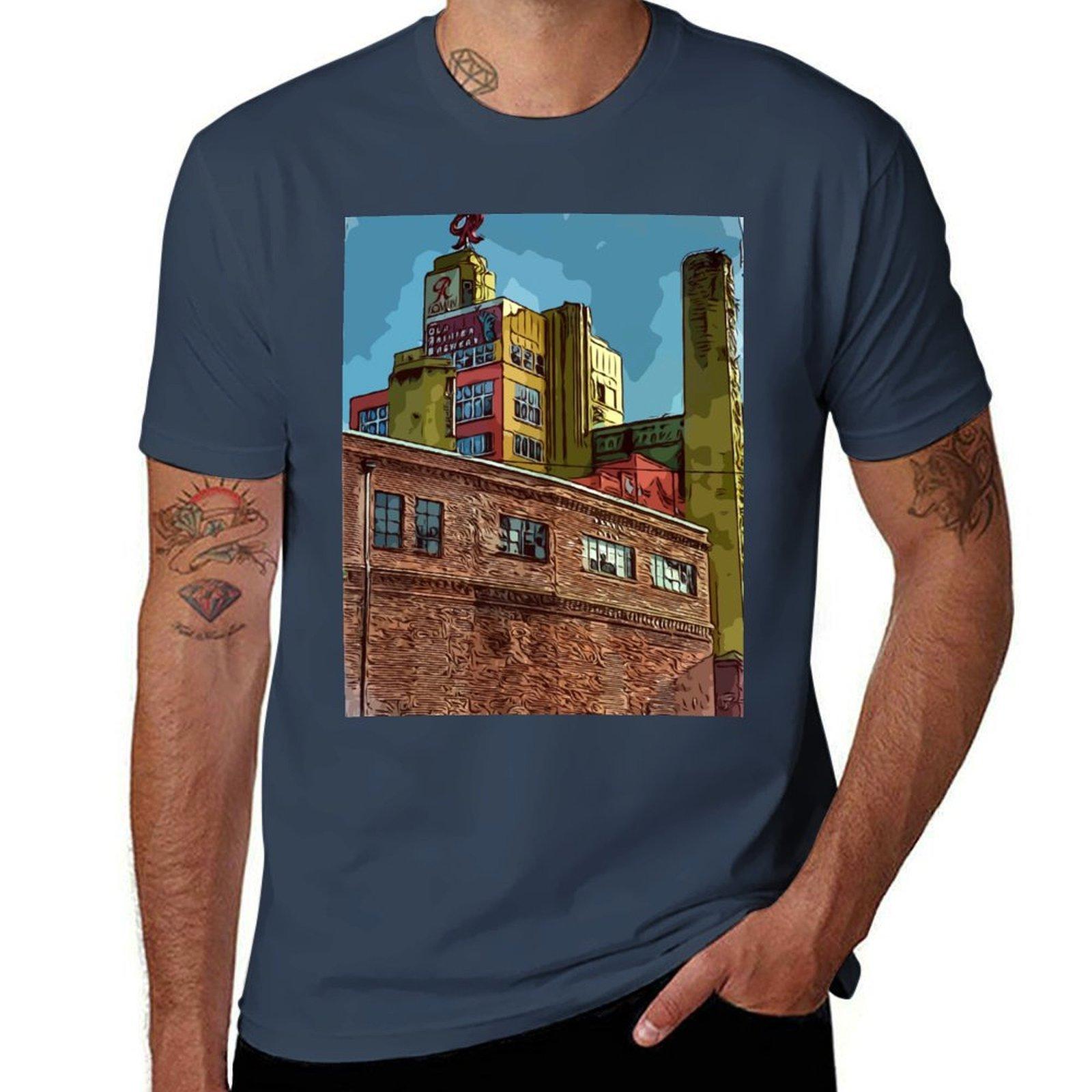 Rainier Beer Building In Seattle Wa Tshirt Work Outdoor Short Sleeve Tee S