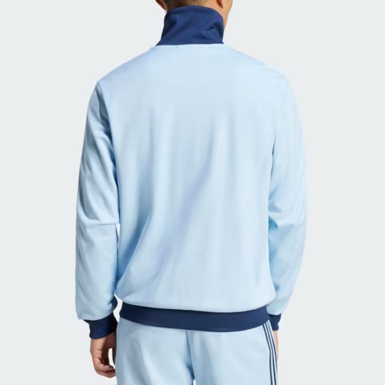 Adidas Originals Adicolor Classics Beckenbauer Striped Zip-Up Long Sleeve Jacket Men Jacket Blue JP2521
