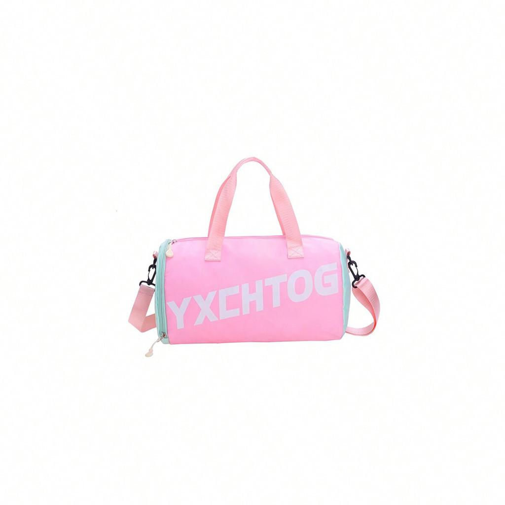 Simple Contrasting Letter Color Large Capacity Children Handbag Shoulder