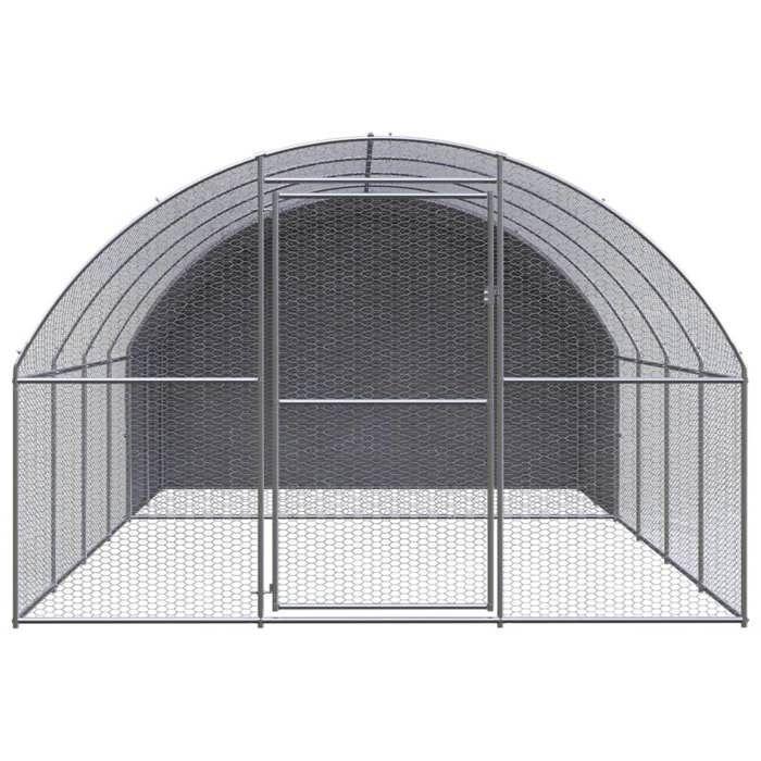 Exclusive House - Outdoor Chicken Coop 3x4x2 M Galvanized Steel