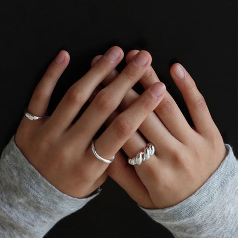 NORMALLEE [Silver 925] Croissant Open Ring