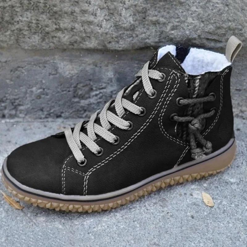 Boots Winter Woman Boots Thicken Warm Outdoor Plush Work Shoes Safety Boots Women Ankle Boots  Zapatos De Mujer