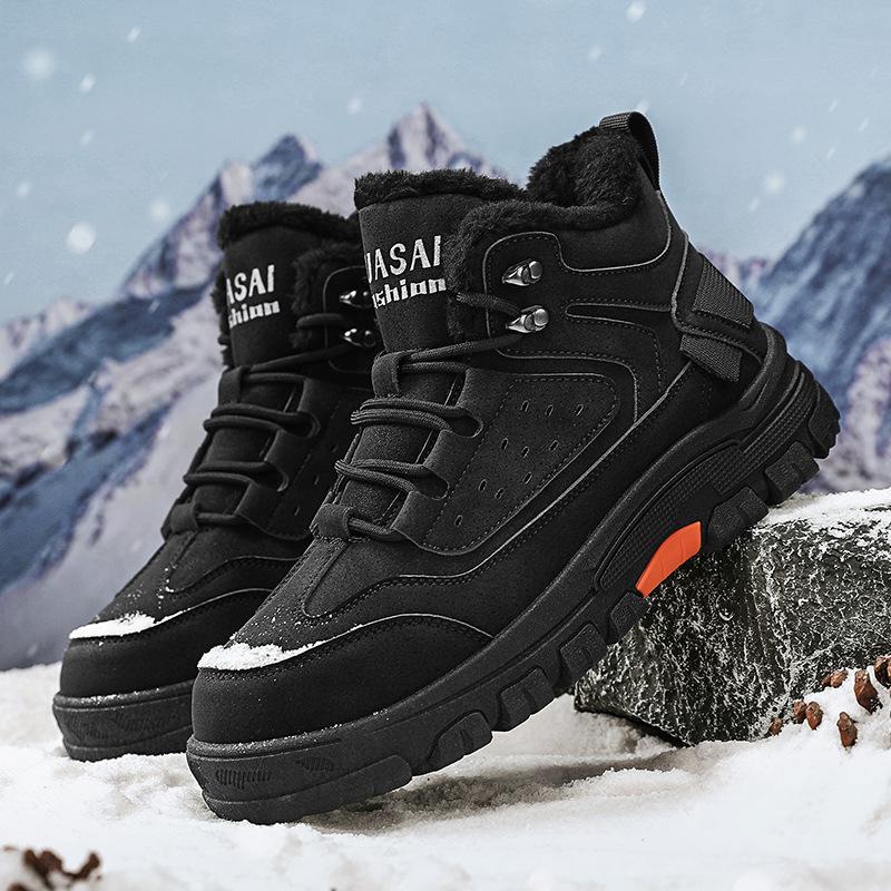 

Men s shoes new winter retro British style sports casual shoes men s warm leather Martin boots 39