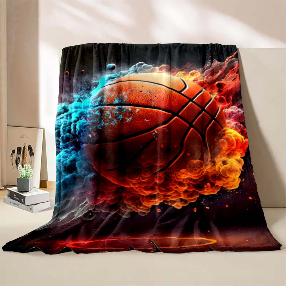 6 Sizes Basketball Art Printed Blanket Warm Soft and Comfortable Home Travel Blanket Sofa Bedding Cover Blanket Holiday Gifts