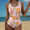 Summer Sexy Cartoon and Anime Printed One-piece Swimsuit Slim Fit , Deep U-back Design, Beach Pool Vacation Eye-catching Fashion Swimsuit