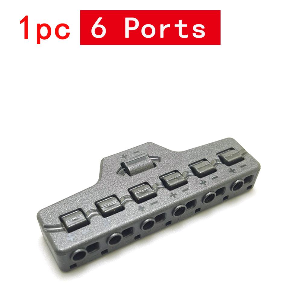 3/6 Ports Push-in Fast Quick Wire Connector Distribution Wiring Cable Splitter for LED Lighting Terminal Block