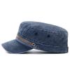 Washed Hat Flat Top Hat All-cotton Breathable Button Hat Baseball Hat Sun Hat