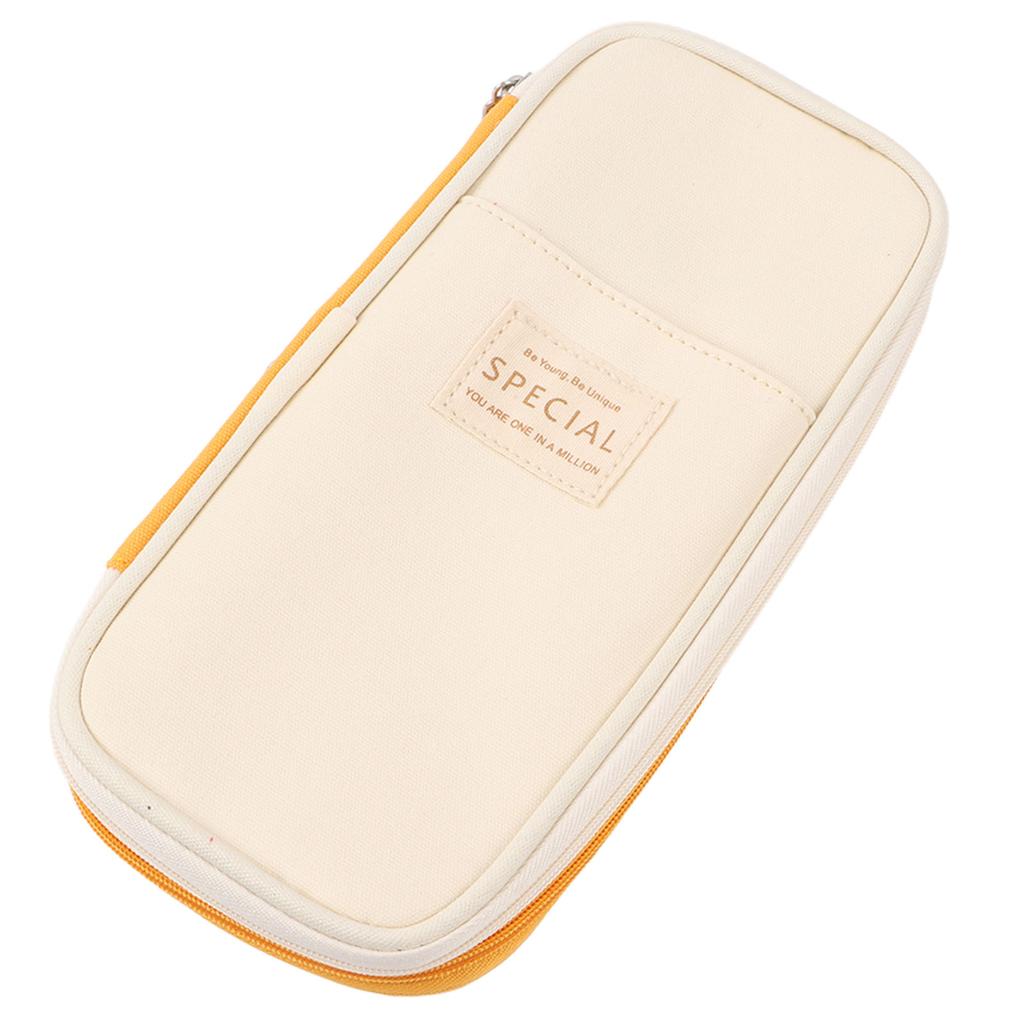 Large Pen Bag Simple     Mesh kets Pen Slots Smoothing   Large Pencil Case for School   Travel
