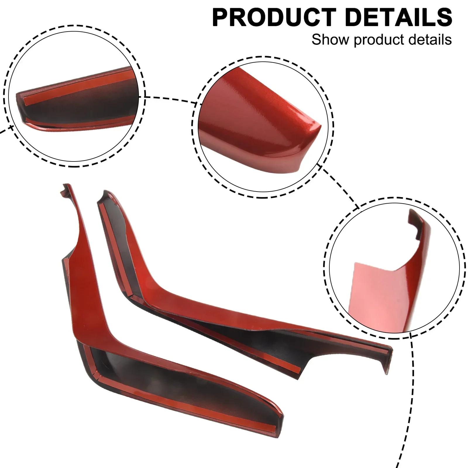 

2Pcs Shift Panel Cover For Honda For Civic 2014 - 2019 Carbon Fiber Gear Shift Plate Cap Trim Left Rudder Gear Shifter Cap красный