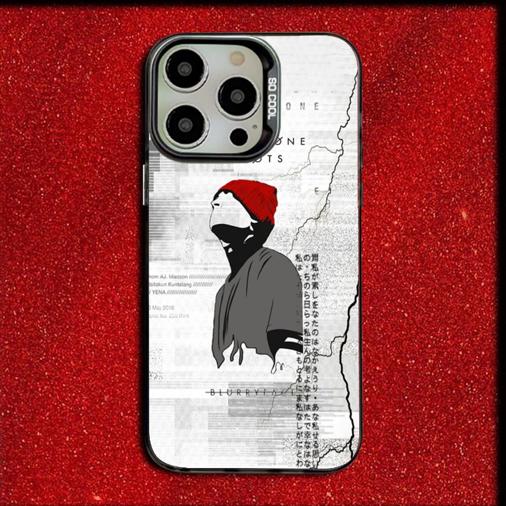 T-Twenty One Pilots Phone Case For iPhone 16,15,14,13,12,11,Mini,Pro,MAX Drop Matte Shockproof Soft Black Cover