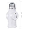 2 Pack Prong Light Socket To Plug Adapter Easy To Install Lamp Holder Light Bulb To 2/3 Prong Outlet Adapter for Garage Porch