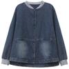 Women's Spring Denim Jacket 2025 - Loose Plus Size Baseball Style