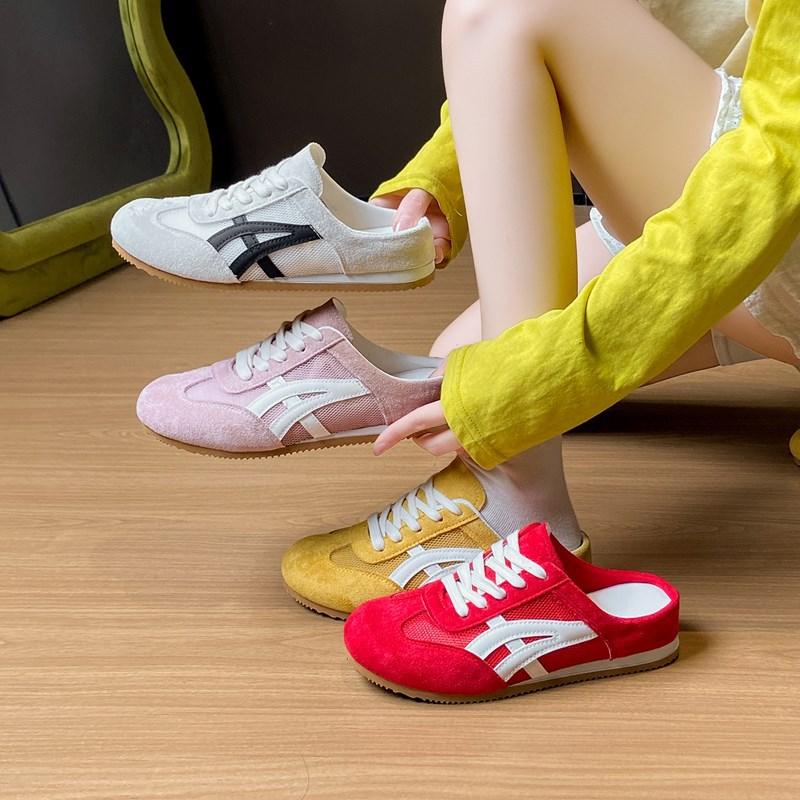 Little white shoes women's summer new female student leisure sports versatile half tray
