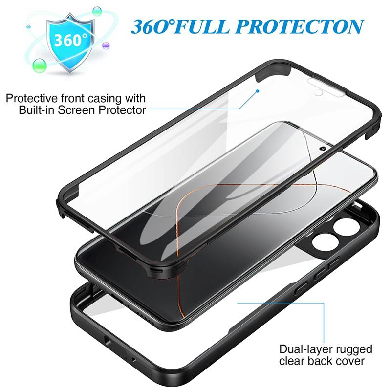 Luxury 360 Full Body Clear Case For Redmi A1 A2 A3 9A 9C 9I 9T 10 10A 10C 11A 12 12C 13C 14C Silicone Bumper Shockproof Cover